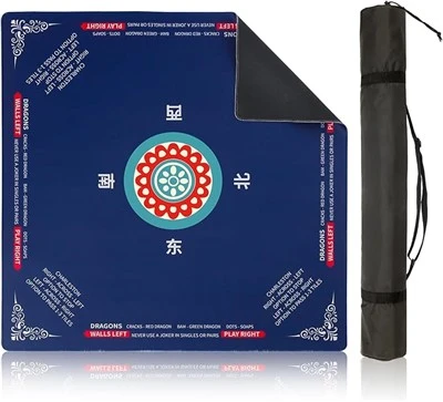 31,5" x 31,5" podloga za igre u kineskom stilu koja ne-sklizne i prigušuje buku s torbom za nošenje, višestruka-upotreba za Mahjong, Poker, Domino i društvene kartaške igre